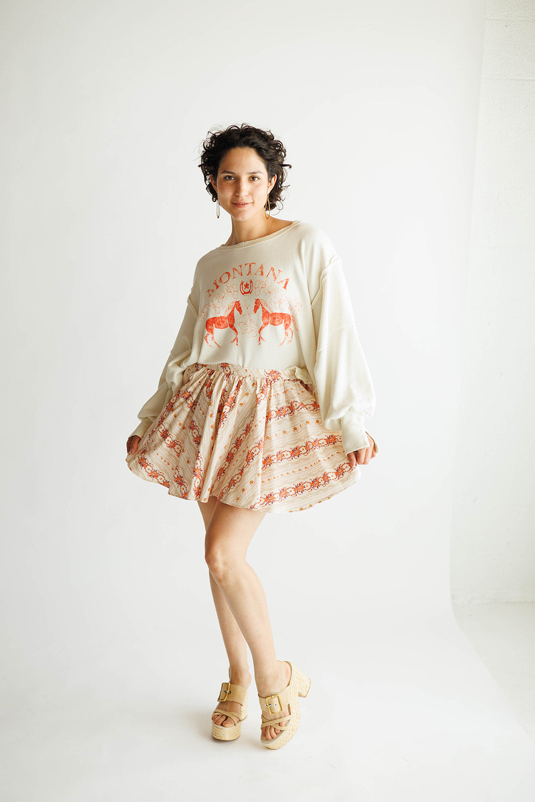 Free People - Gaia Printed Skirt