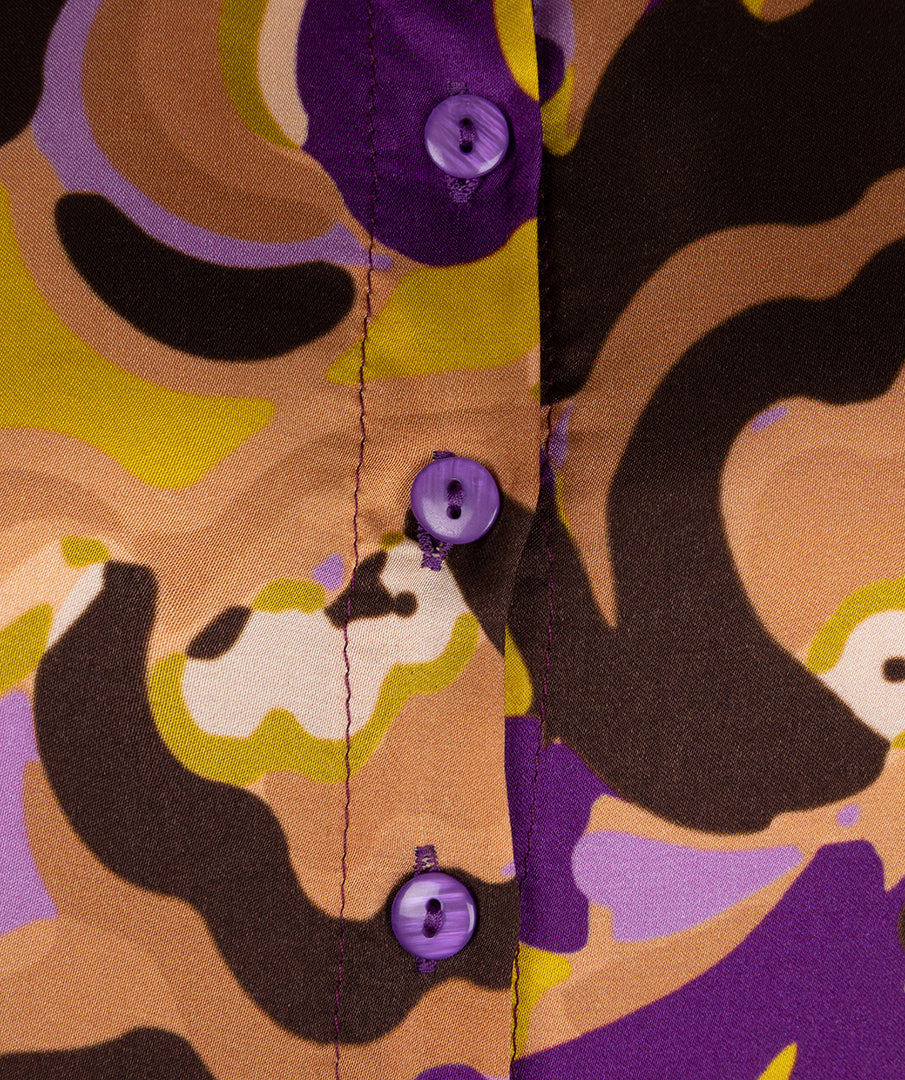 Fancy Earth Puff Sleeve Blouse