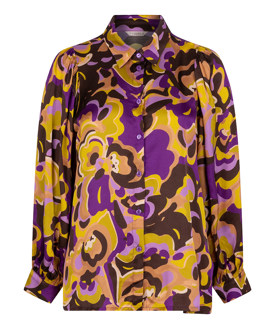 Fancy Earth Puff Sleeve Blouse