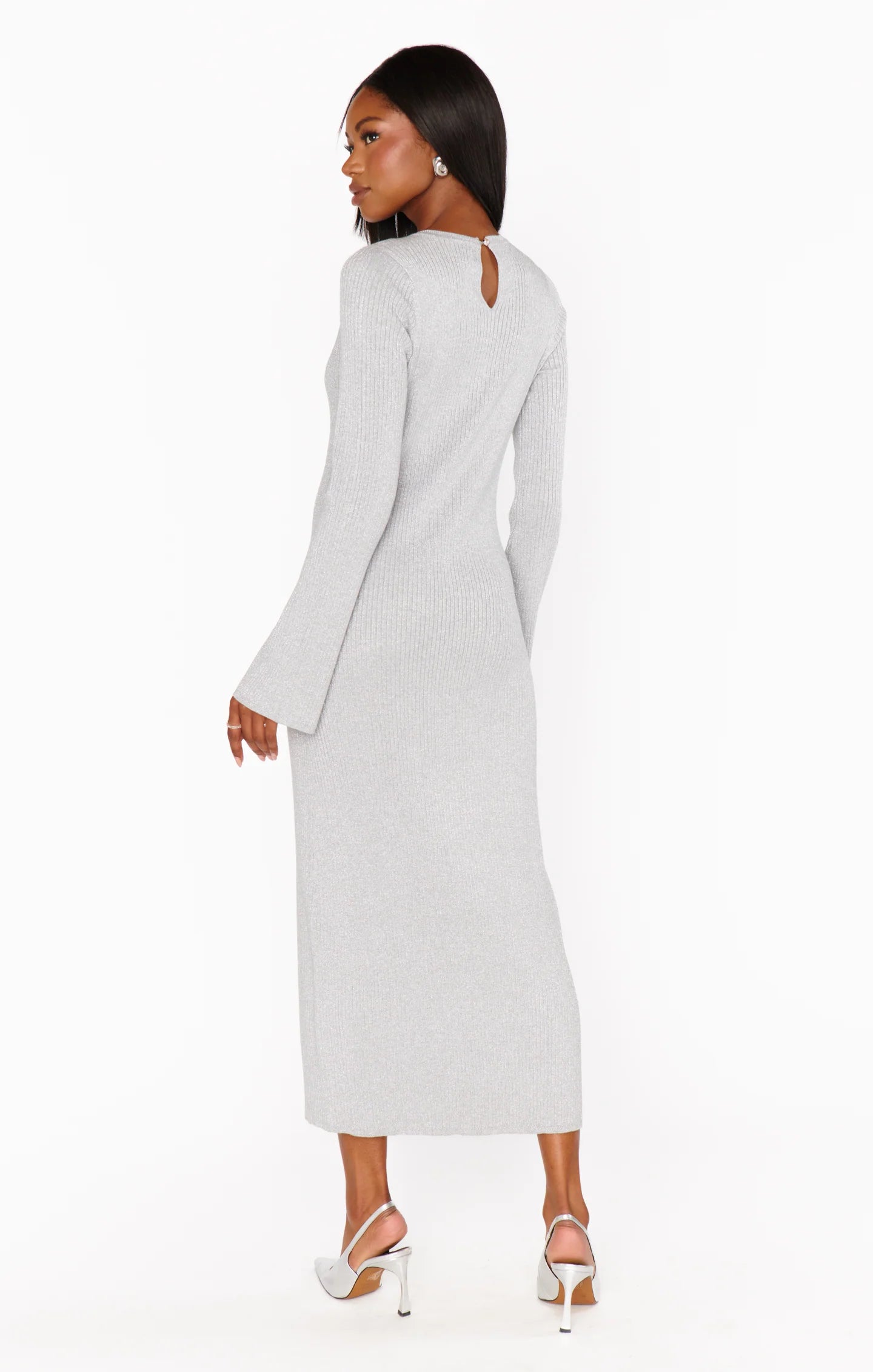 City Dress Silver Shimmer Knit