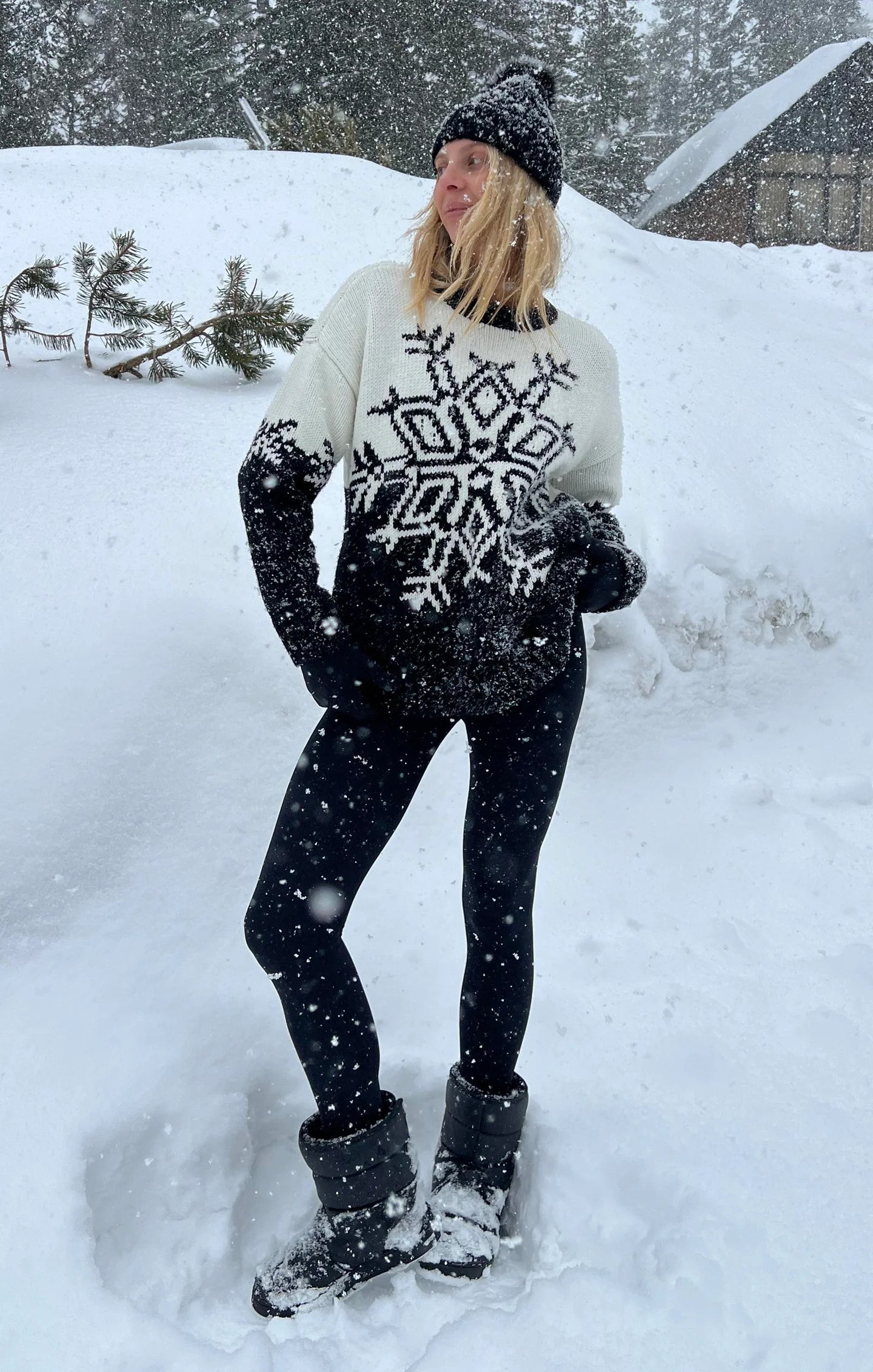 Show Me Your Mumu - Stowe Sweater Snowflake Knit