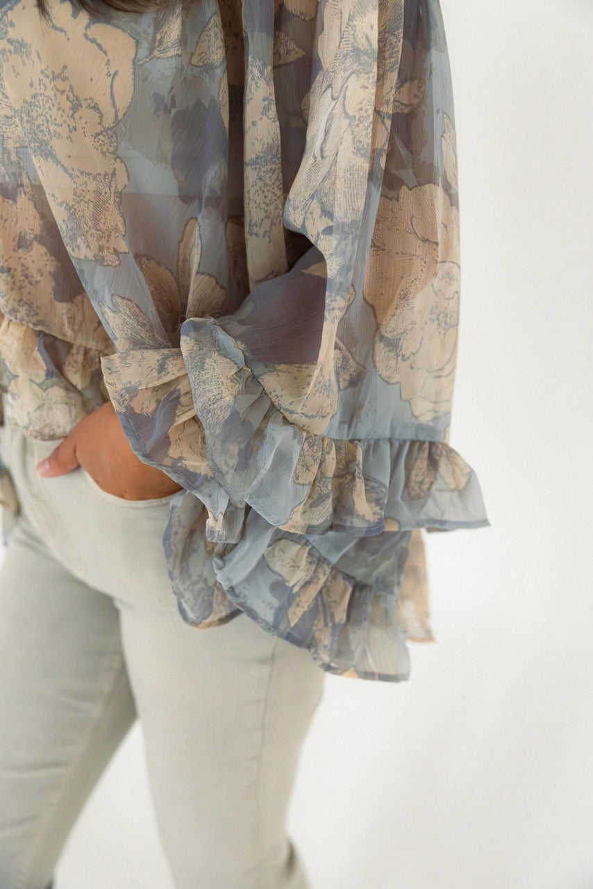 Free People - Day Dreaming Blouse - Stone Combo