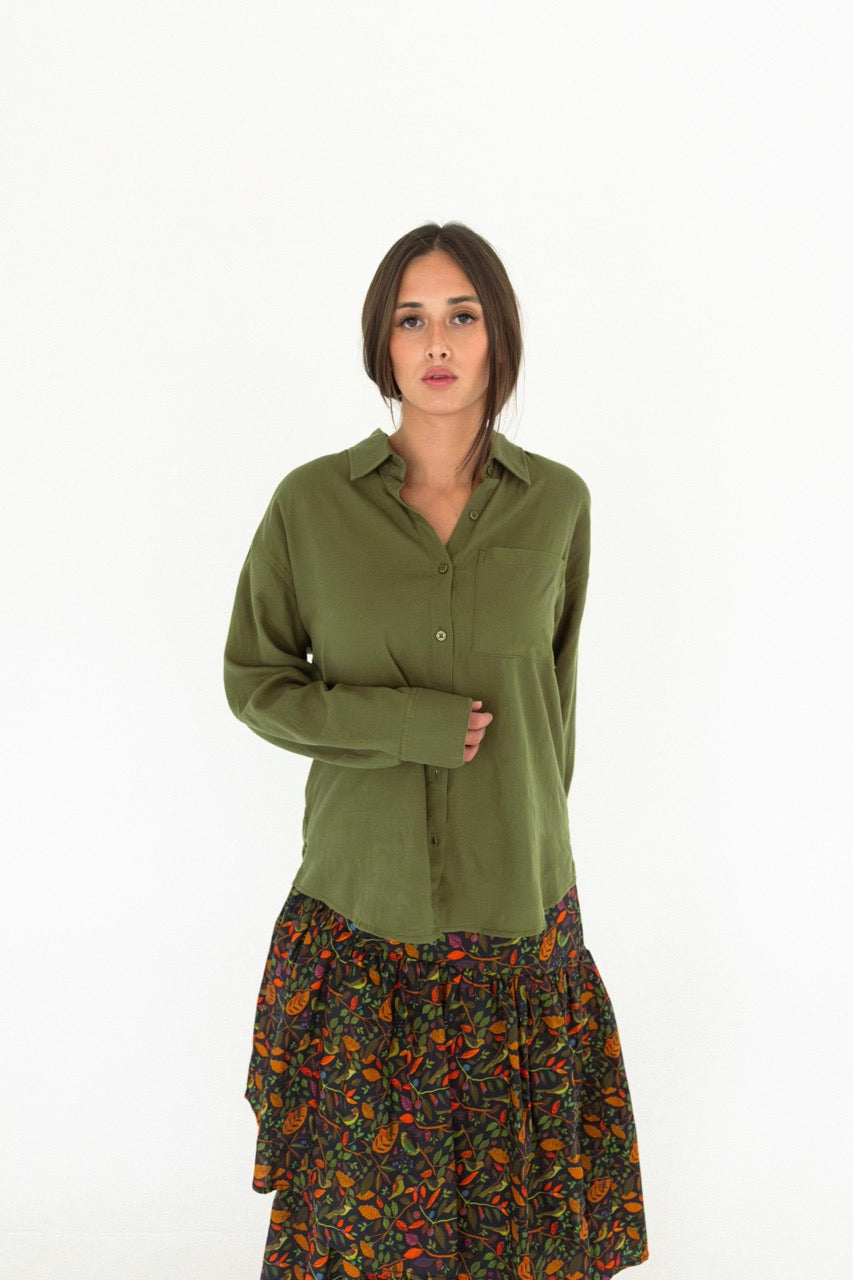 Alfie Button Up Shirt - Fern