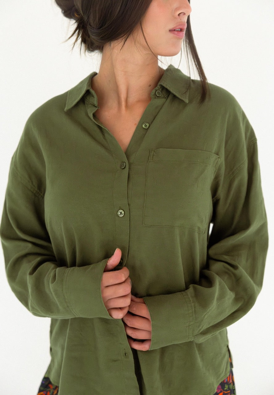 Alfie Button Up Shirt - Fern