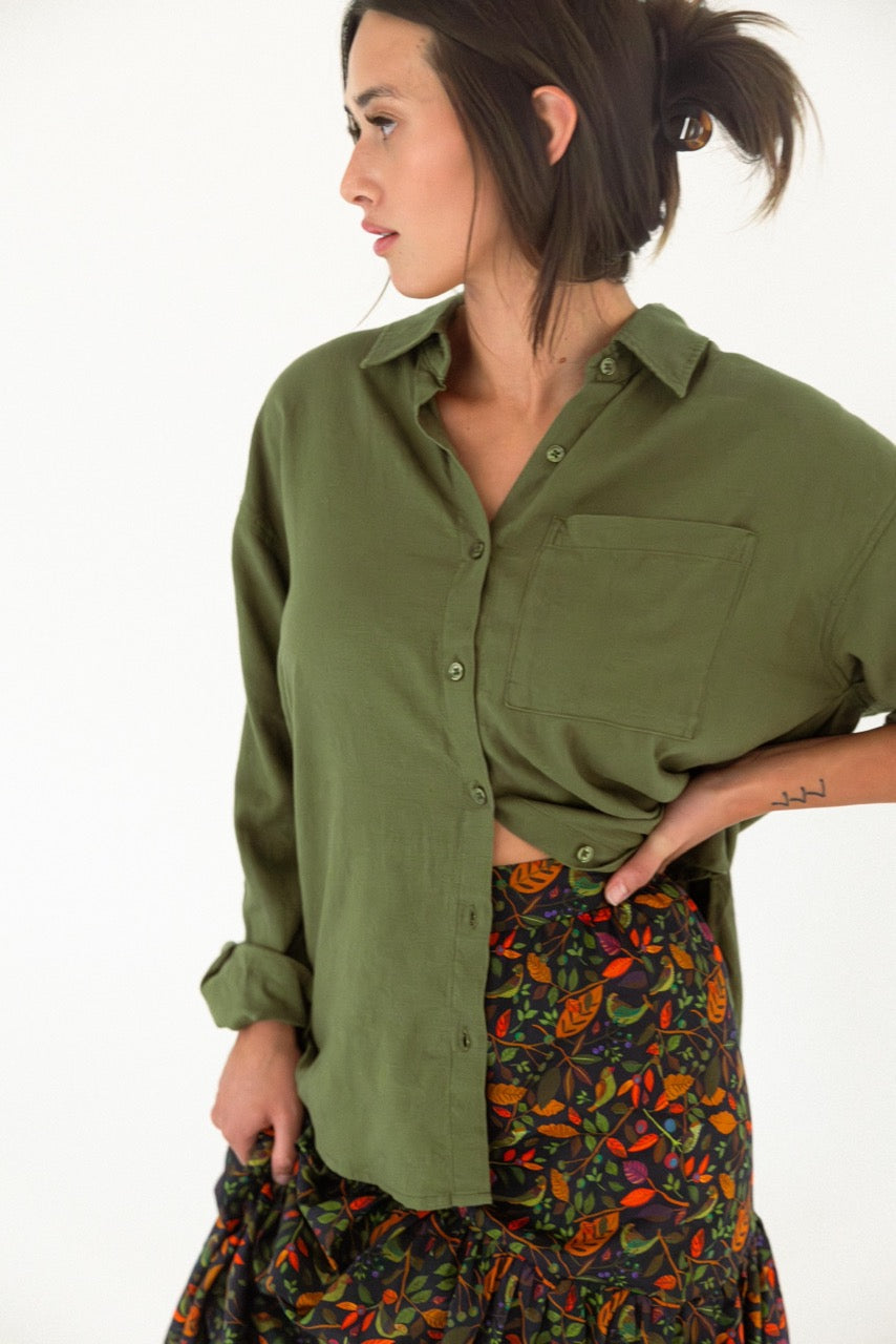 Alfie Button Up Shirt - Fern