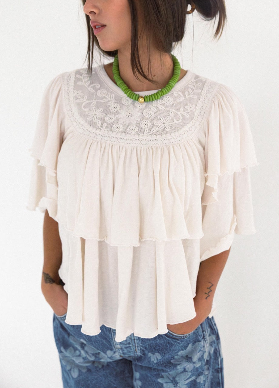 Free People - Rose Party Tee - Sugar Swizzle