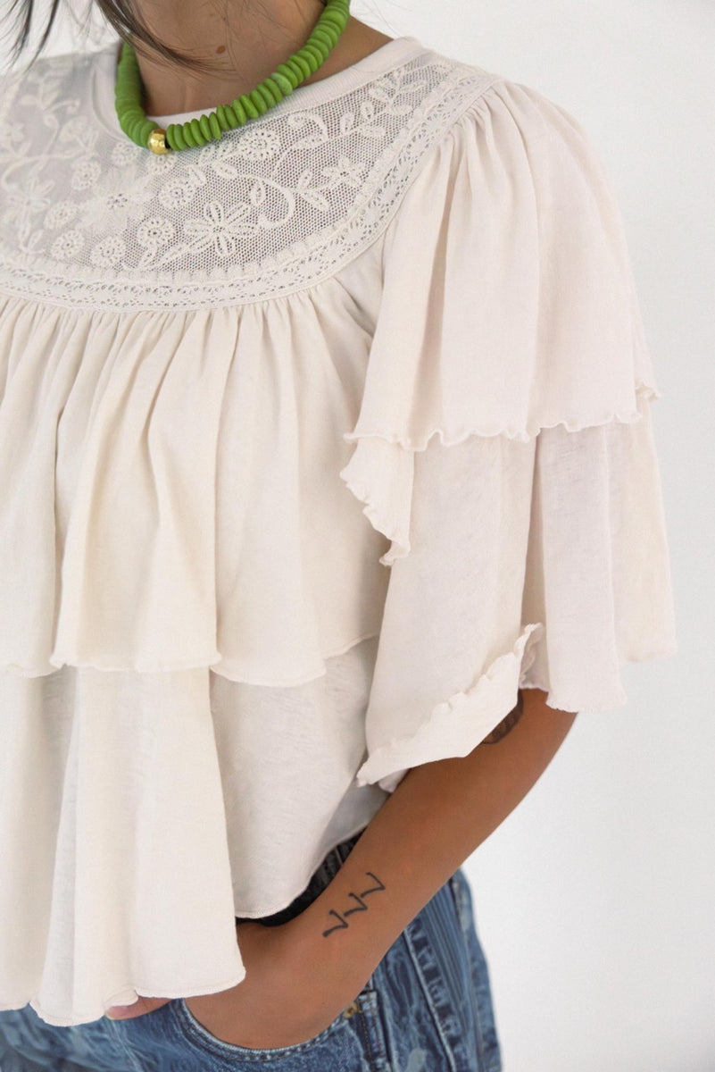Free People - Rose Party Tee - Sugar Swizzle – Snooty Patootie