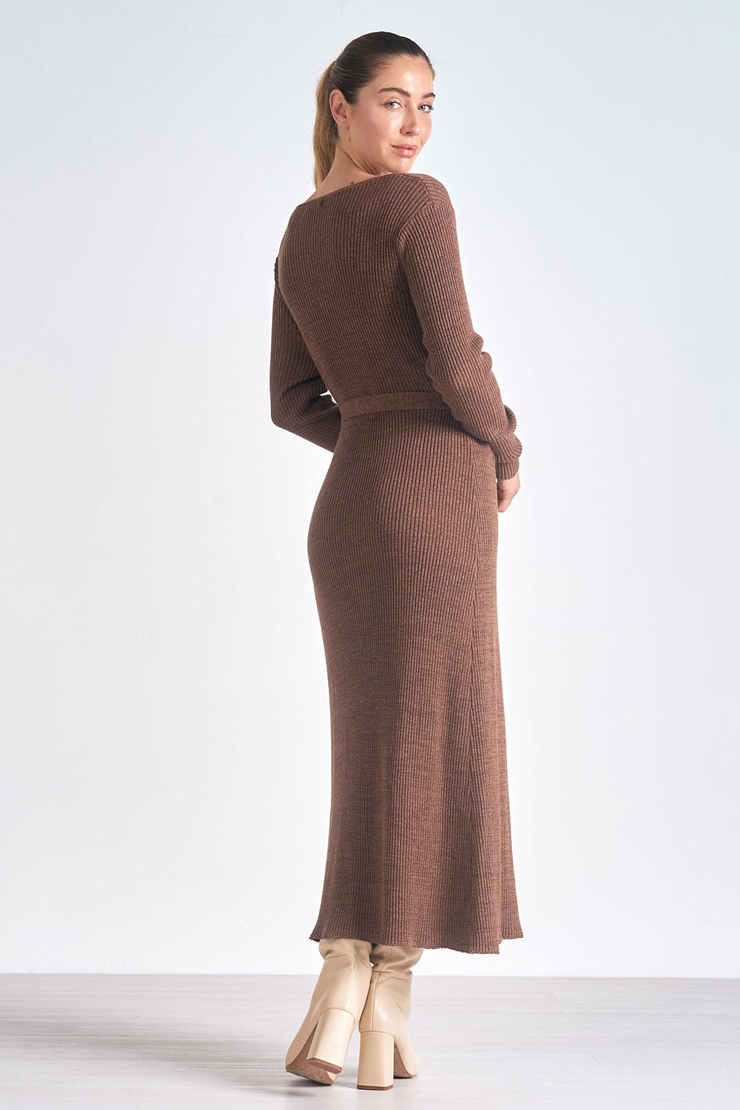 Long Sleeve Wrap Dress
