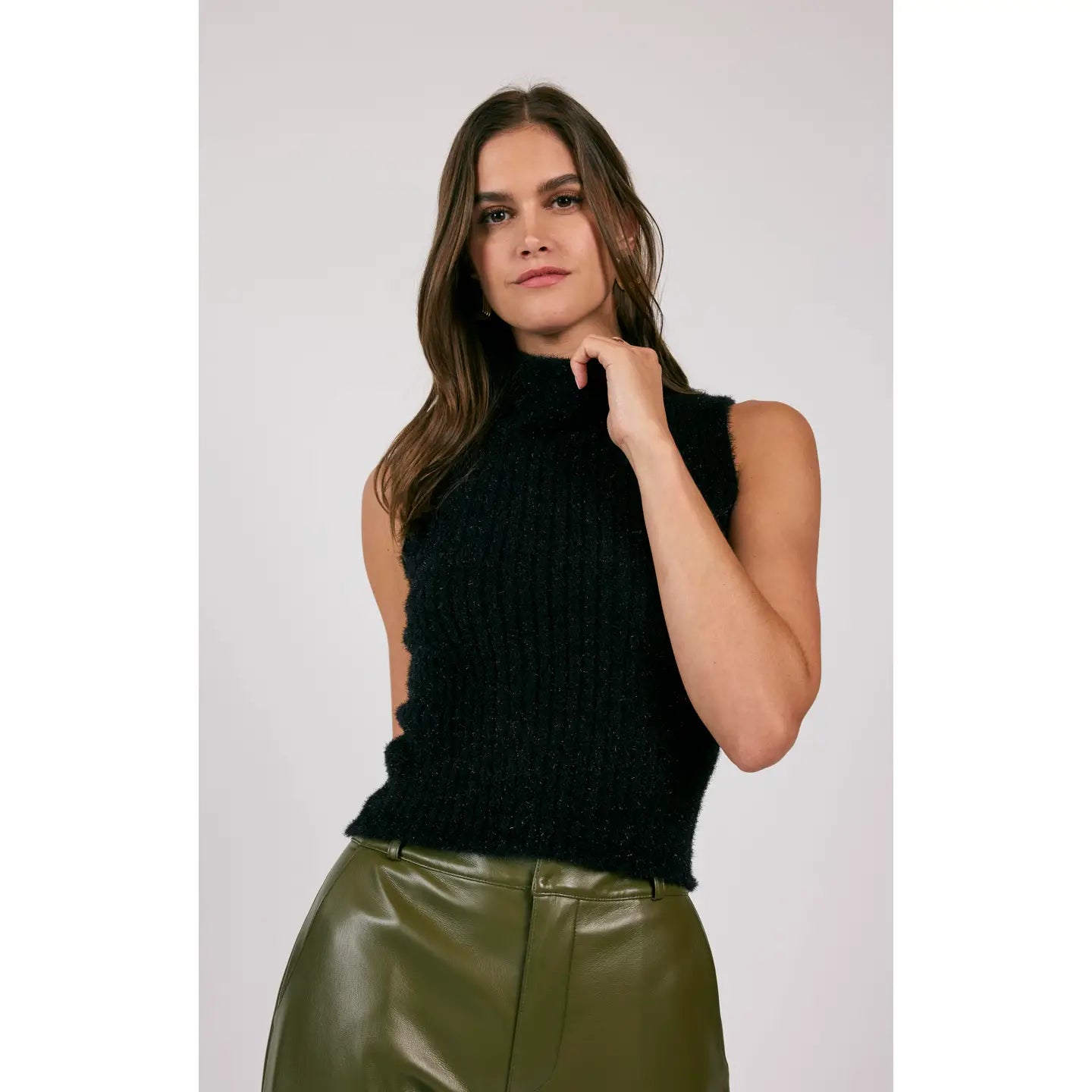 Britt Lurex Ribbed Sweater Tank