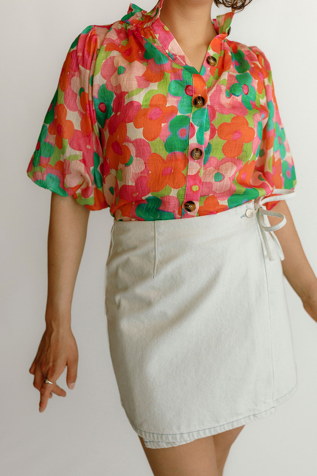 Cassandra Bleu Clair Woven Skirt