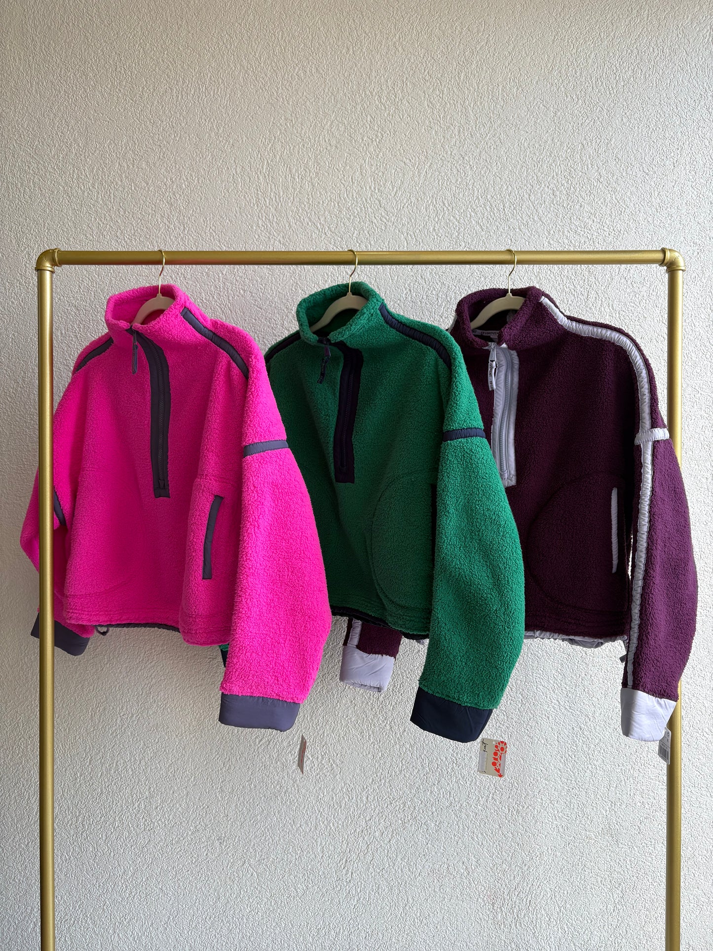 Free People - Mountain High 1/2 Zip - Fuschia Flirt