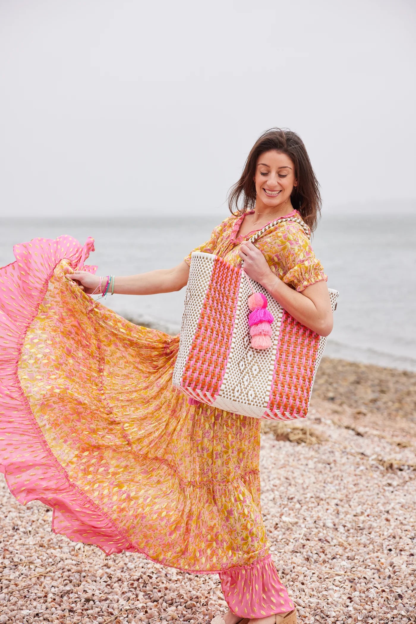 Bright Path Neon Orange / Rose Citron Tote