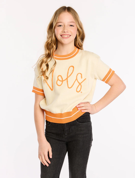 Kids Embroidered Varsity Sweater