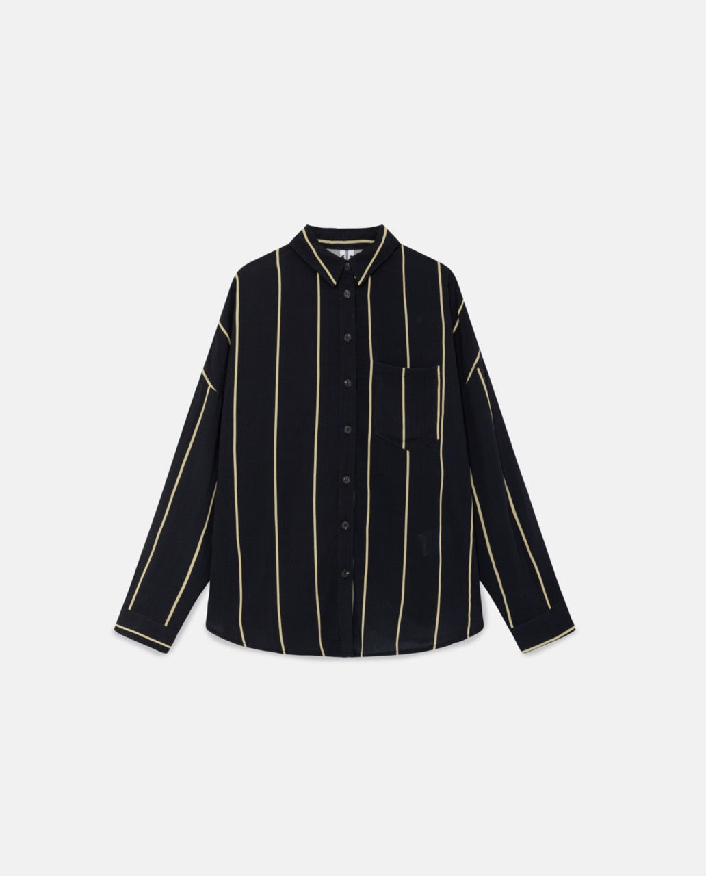 Black Striped Fluid Shirt