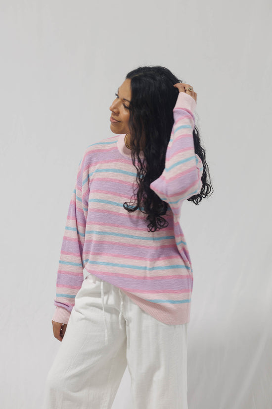 Show Me Your Mumu - Feel Good Sweater Cotton Candy Stripe Knit