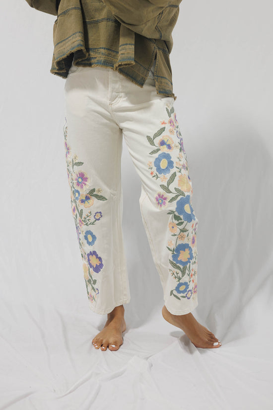 Free People - Willow Floral Embroidered Jeans