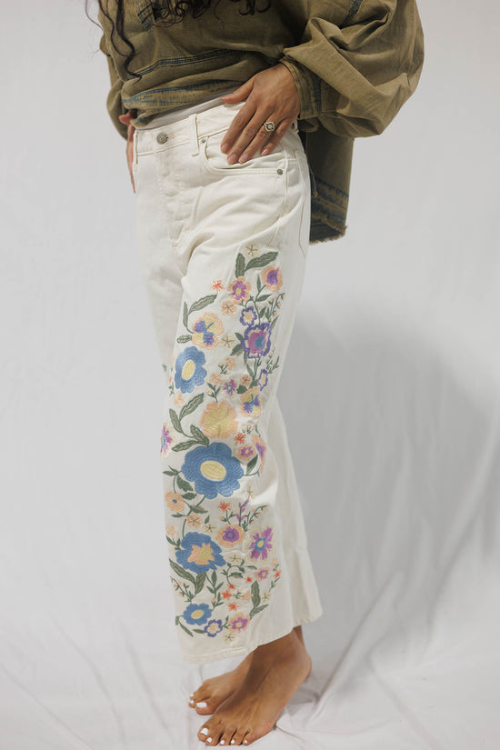 Free People - Willow Floral Embroidered Jeans