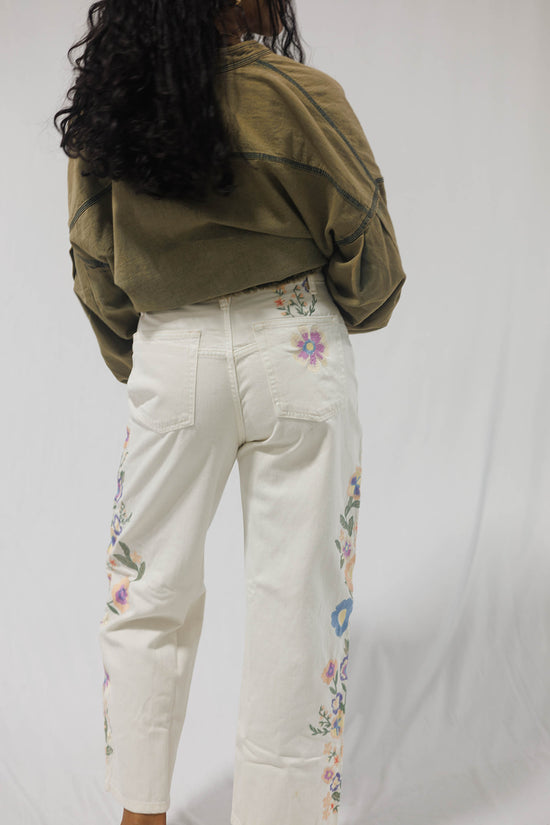 Free People - Willow Floral Embroidered Jeans