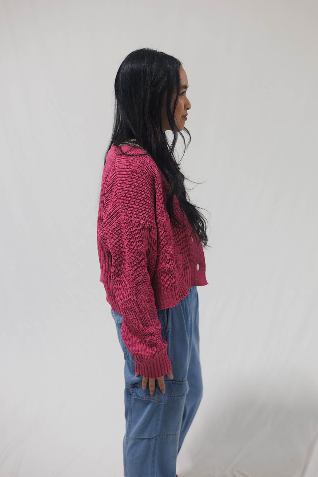 Fleur Cardigan Magenta