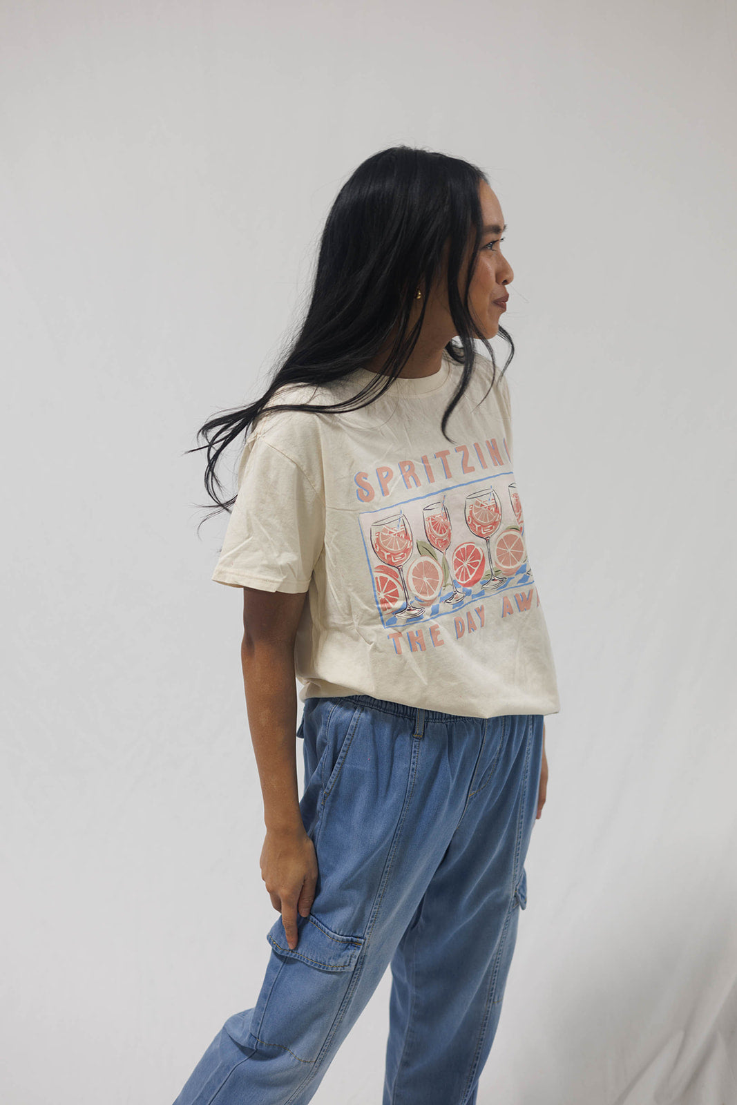 Spritz Boyfriend Tee Sandshell