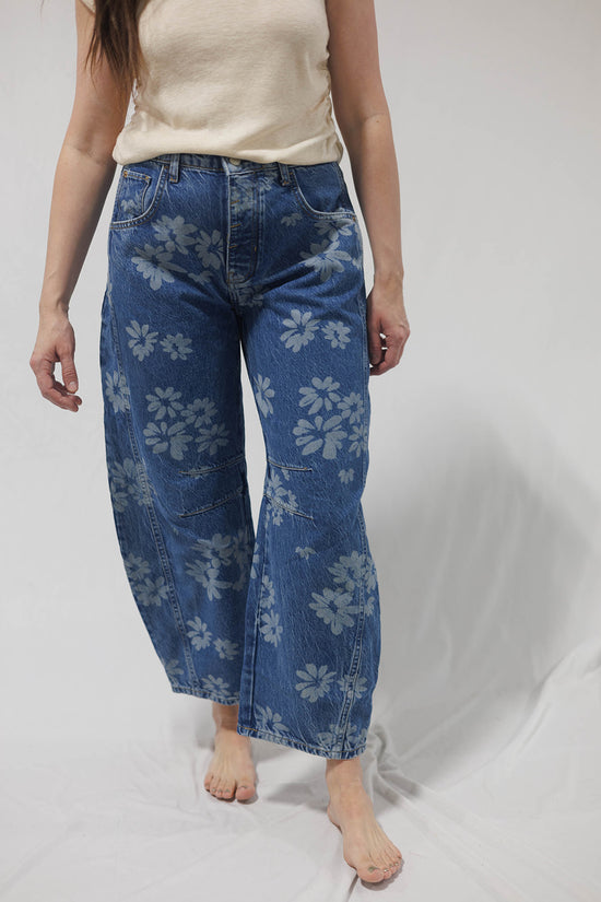 Free People - Good Luck Printed Barrel Jean