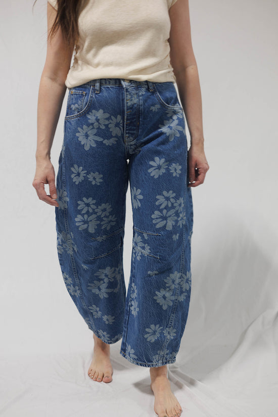 Free People - Good Luck Printed Barrel Jean