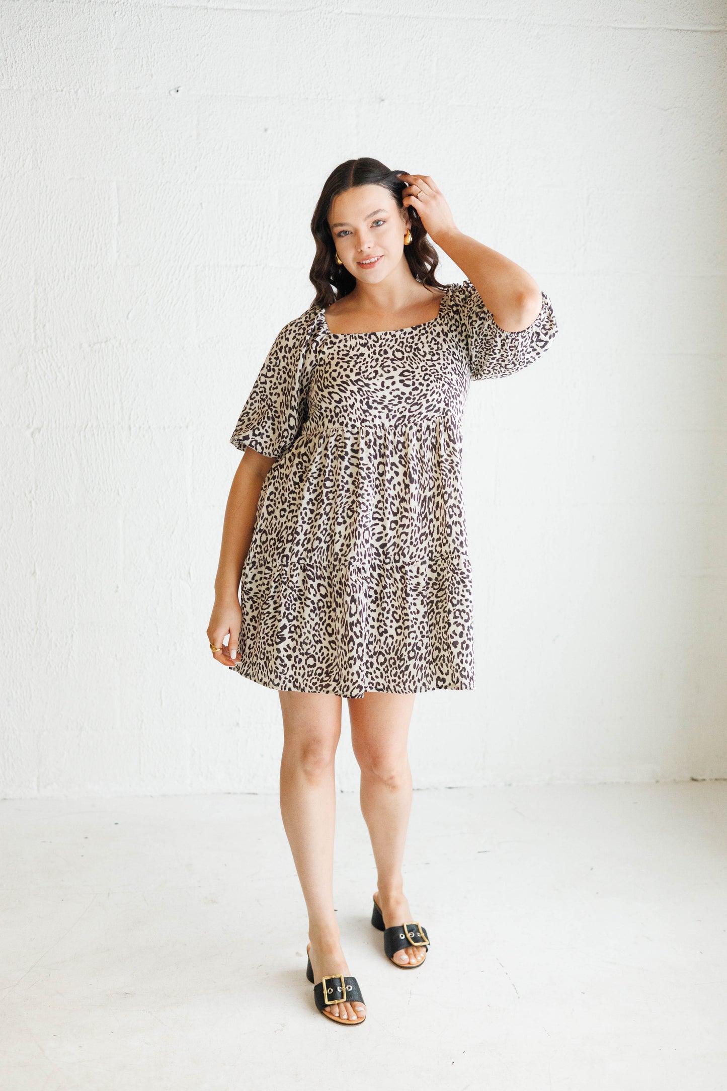 Weekender Babydoll Mini Dress Gentle Spots