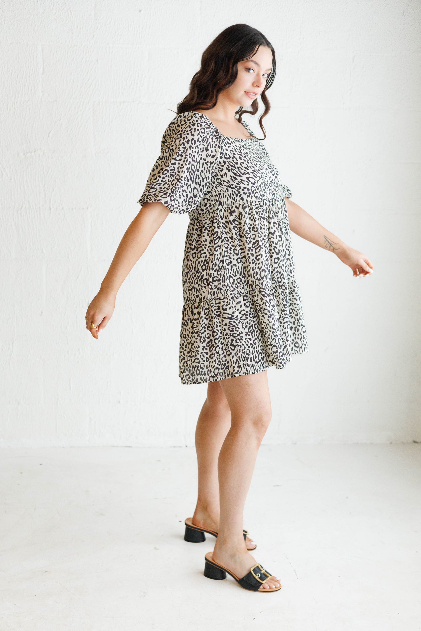 Weekender Babydoll Mini Dress Gentle Spots