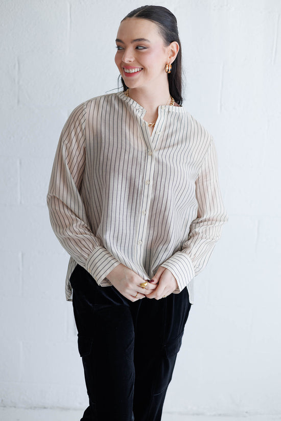 Femme Shirt Lt Marble Stripe