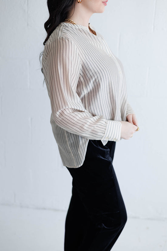 Femme Shirt Lt Marble Stripe