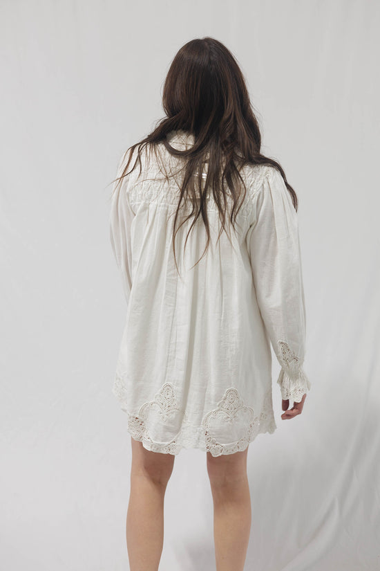 Show Me Your Mumu - Leona Mini Dress White Lace Embroidery