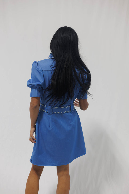 Denim Effect Mini Dress