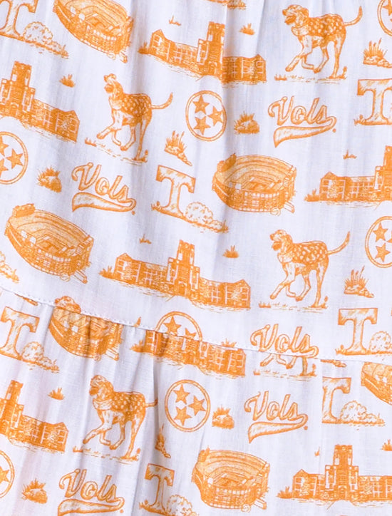 The Team Toile Puff Sleeve Onesie