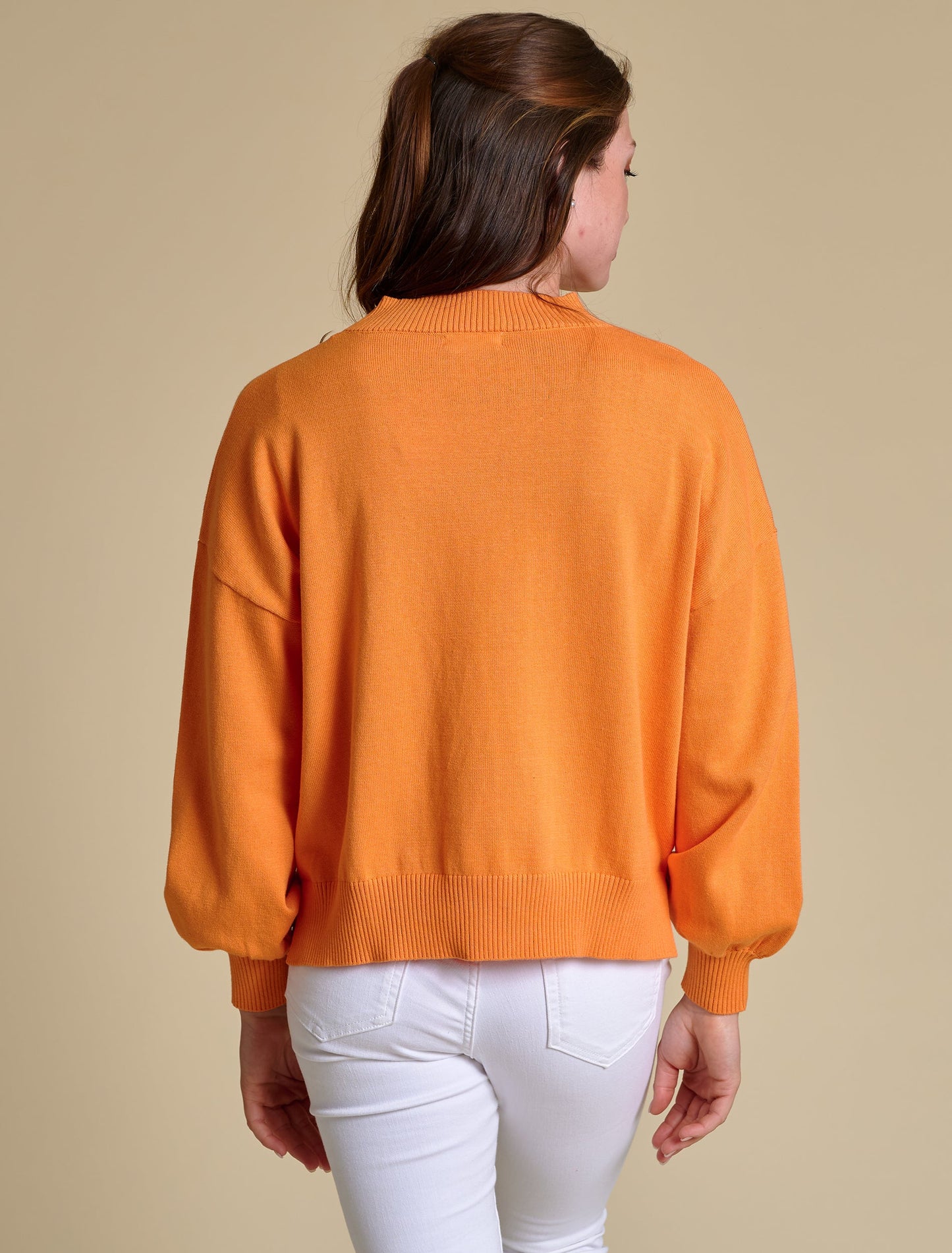 Embroidered Mock Neck Sweater