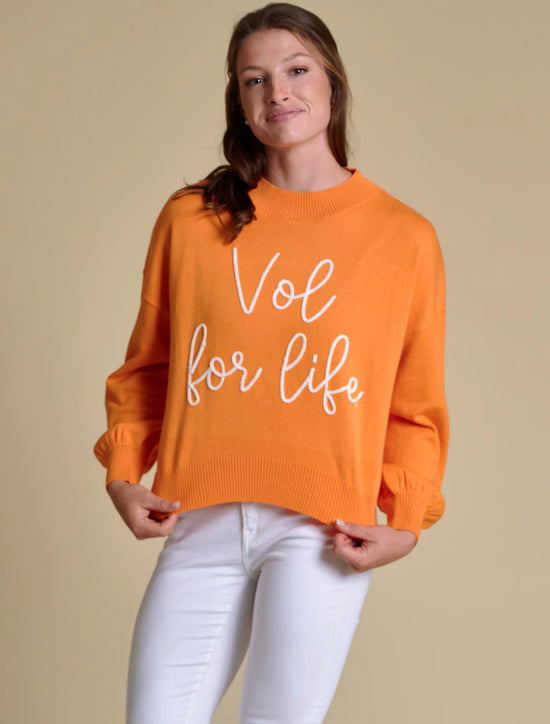 Embroidered Mock Neck Sweater