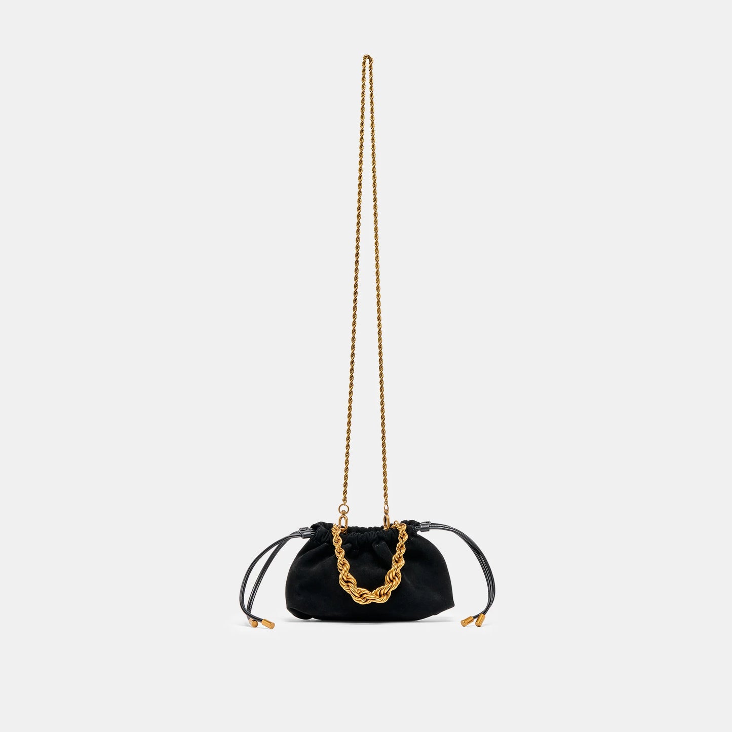 Cleo Mini Drawstring Bag - Black