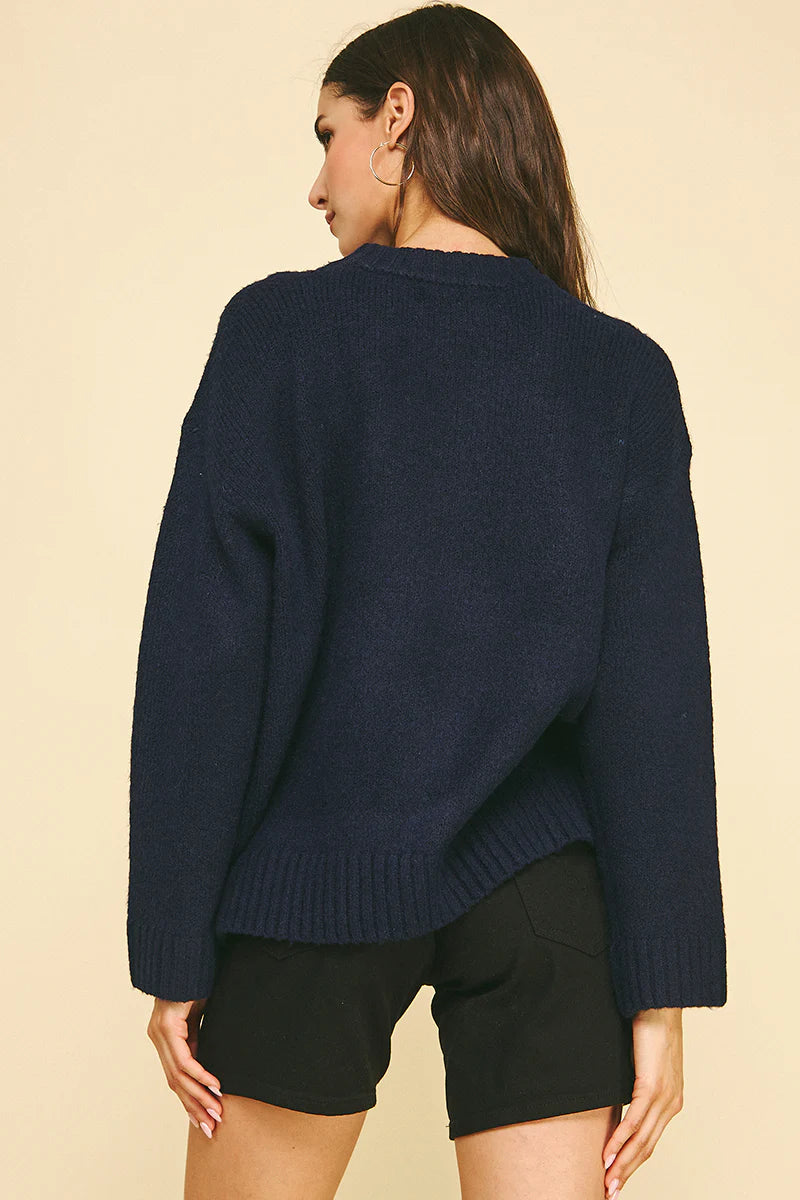 Star Knit Oversized Sweater