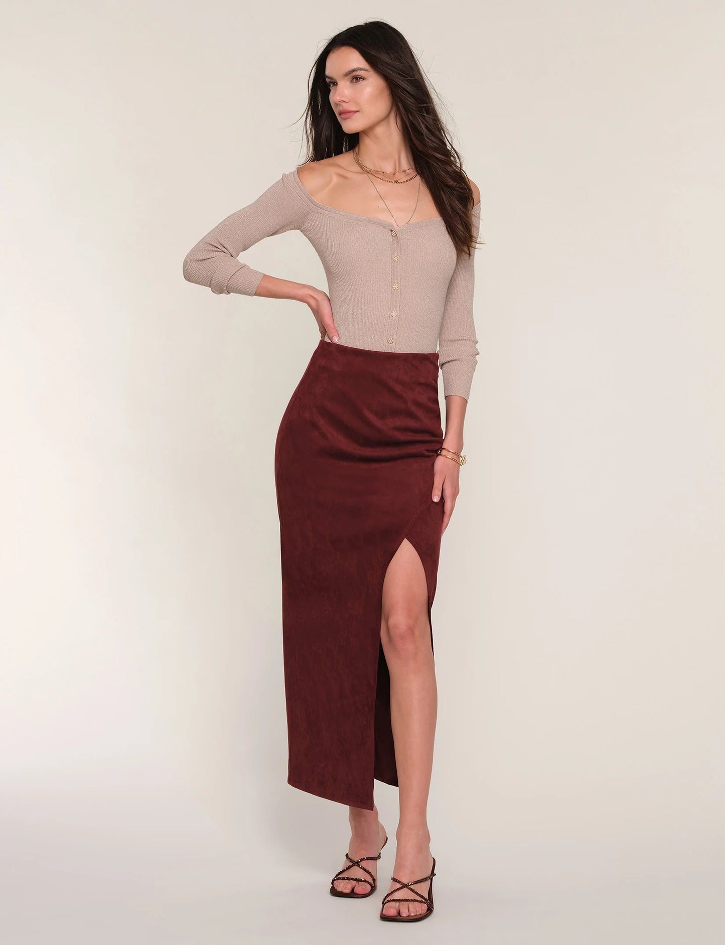 Sampaio Skirt- Oxblood