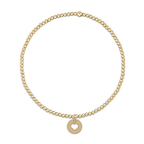 Load image into Gallery viewer, Classic Gold 2mm Bead Bracelet - Love Small Gold Disc

