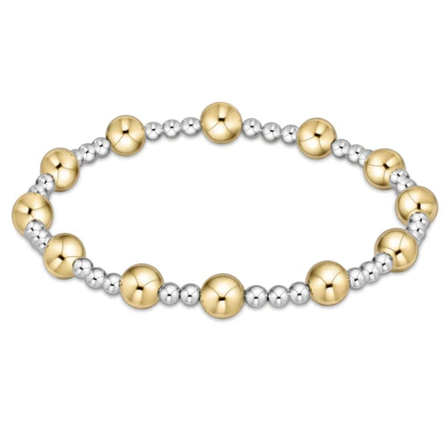 Load image into Gallery viewer, Classic Sincerity Pattern 6mm Bead Bracelet - Mixed Metal
