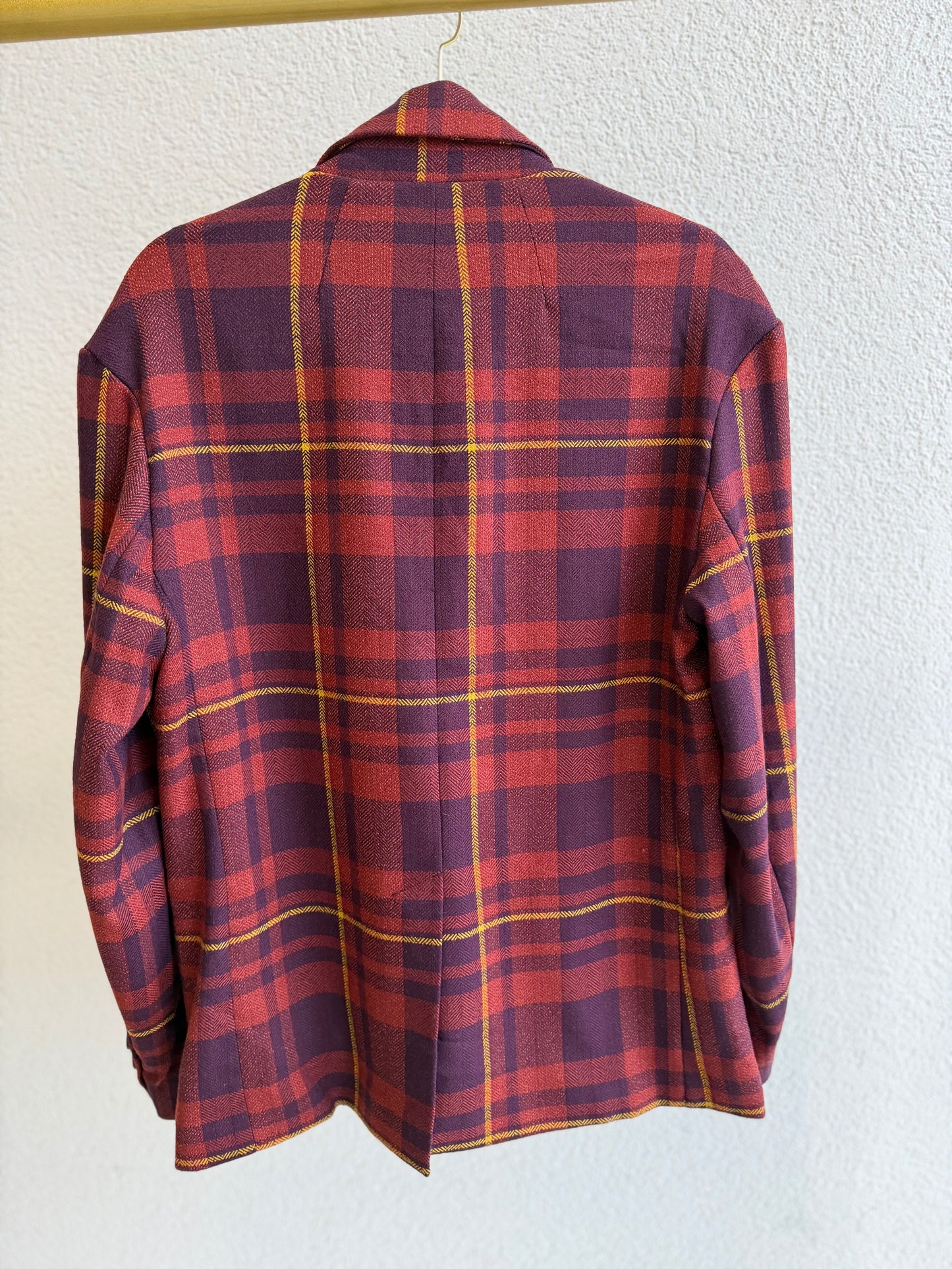 Free People - Dean Double Breasted Blazer - Plum Combo