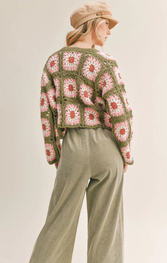 Load image into Gallery viewer, Whoopsie Daisy Crochet Cardi
