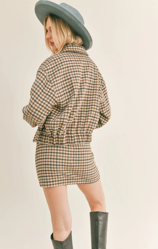 Load image into Gallery viewer, Lilith Plaid Bomber
