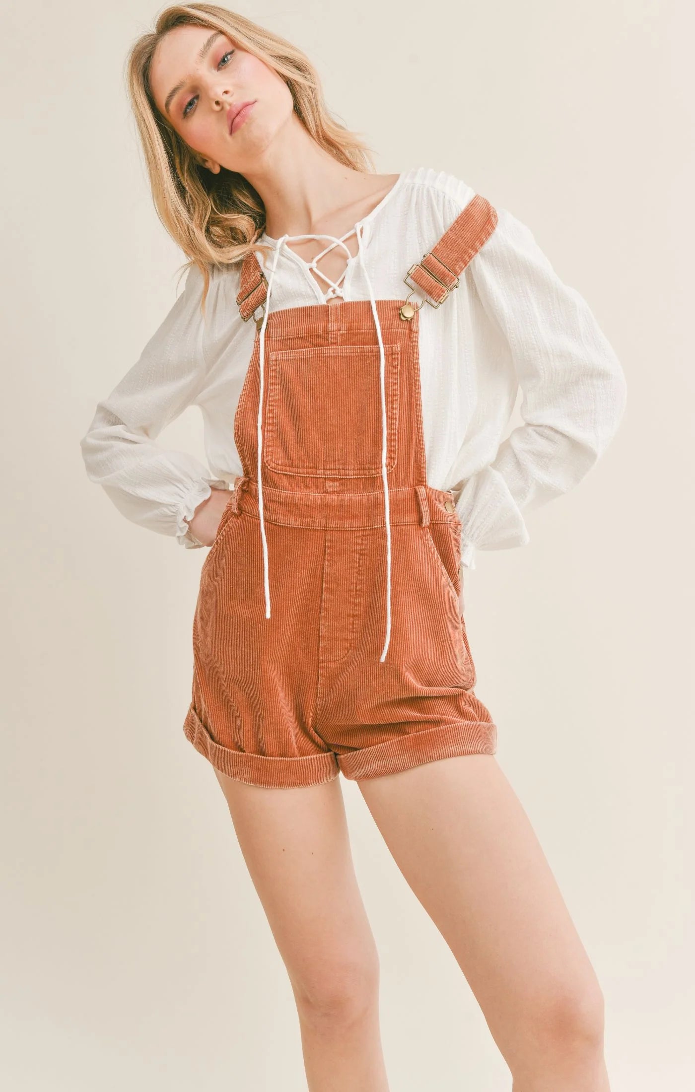 Kahlo Washed Cord Overalls
