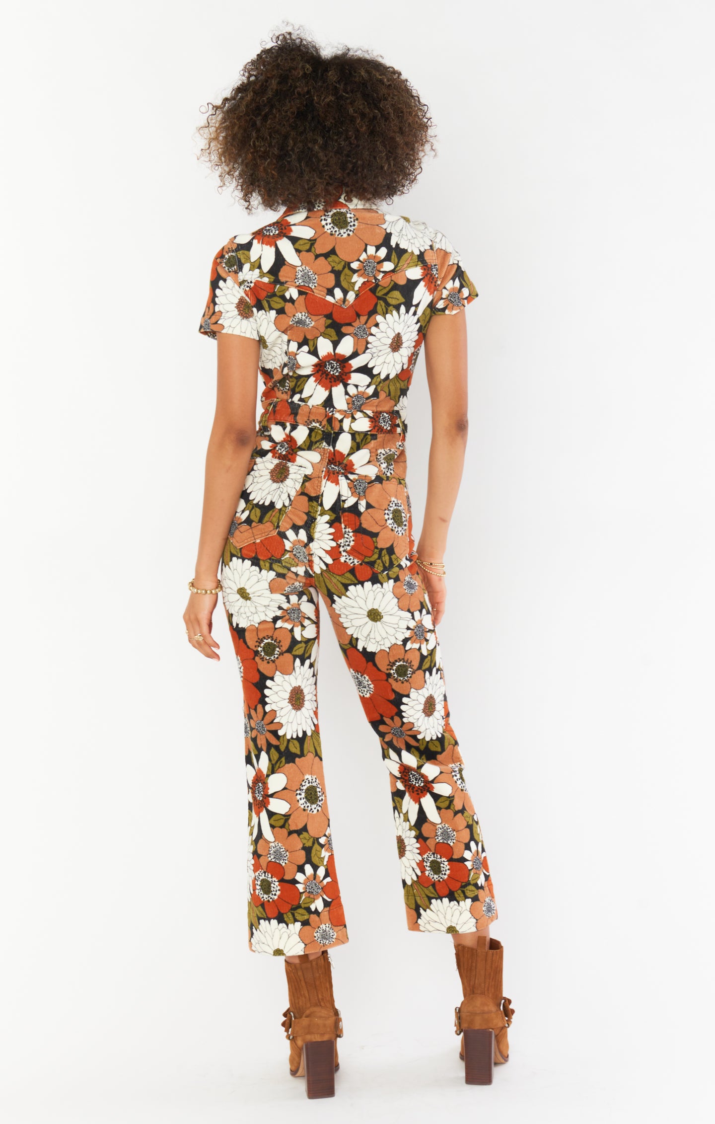 Load image into Gallery viewer, Show Me Your Mumu - Everhart Jumpsuit Floral Corduroy
