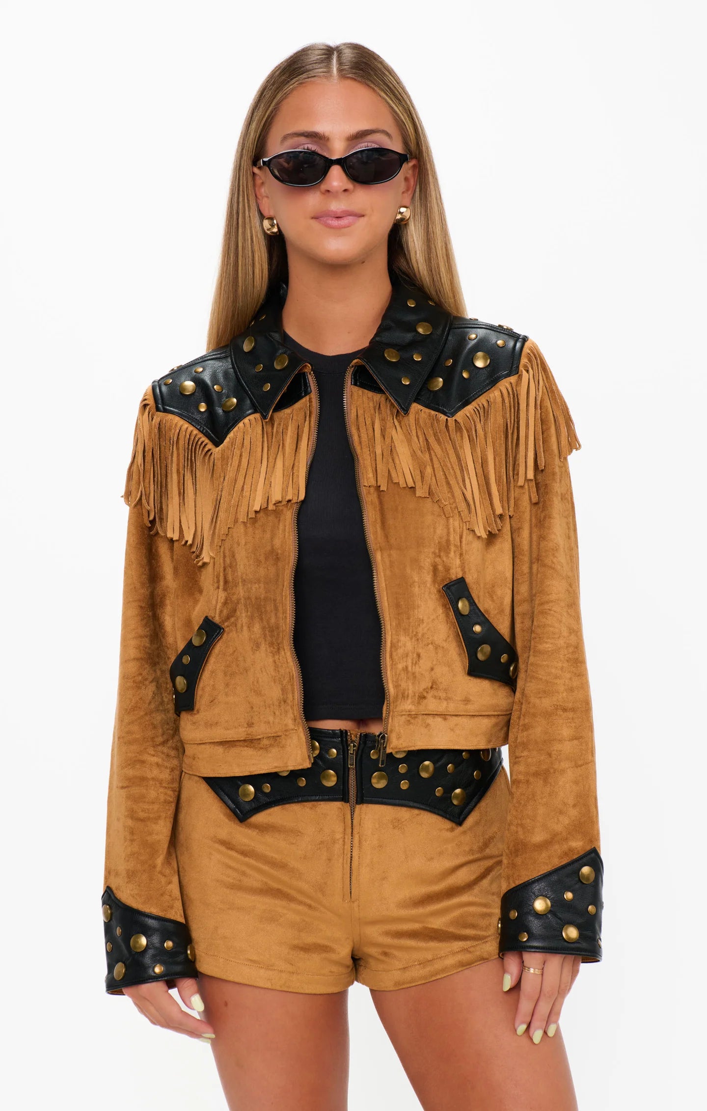 Wilson Jacket Sepia Faux Suede Leather