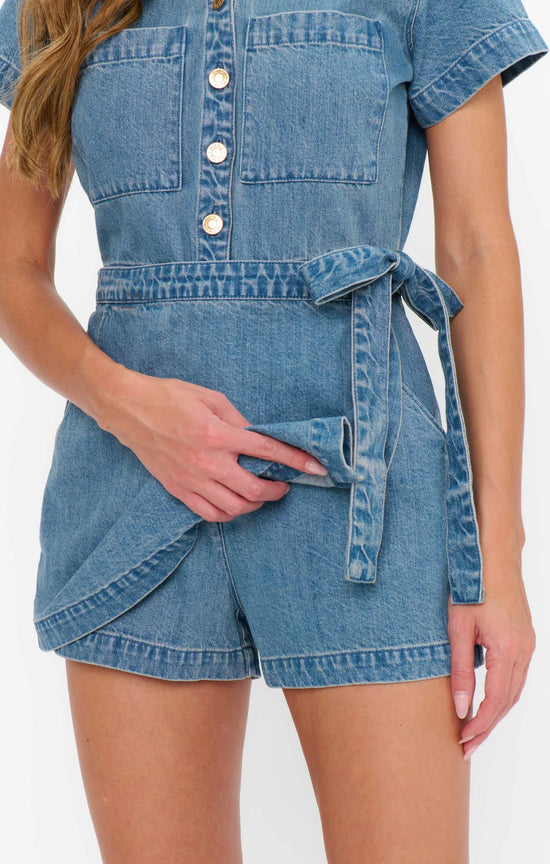 Stateside Romper Hazy Blue