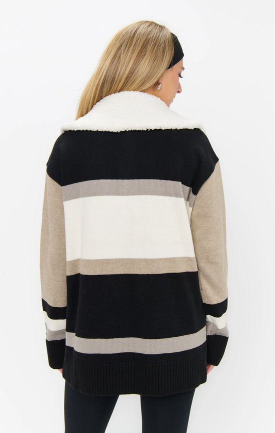 Show Me Your Mumu - Weston Half Zip Pullover - Apres Stripe Knit