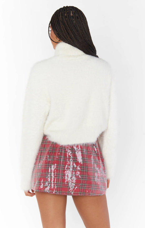 Load image into Gallery viewer, Show Me Your Mumu - All Night Skort, Red Plaid Sequins

