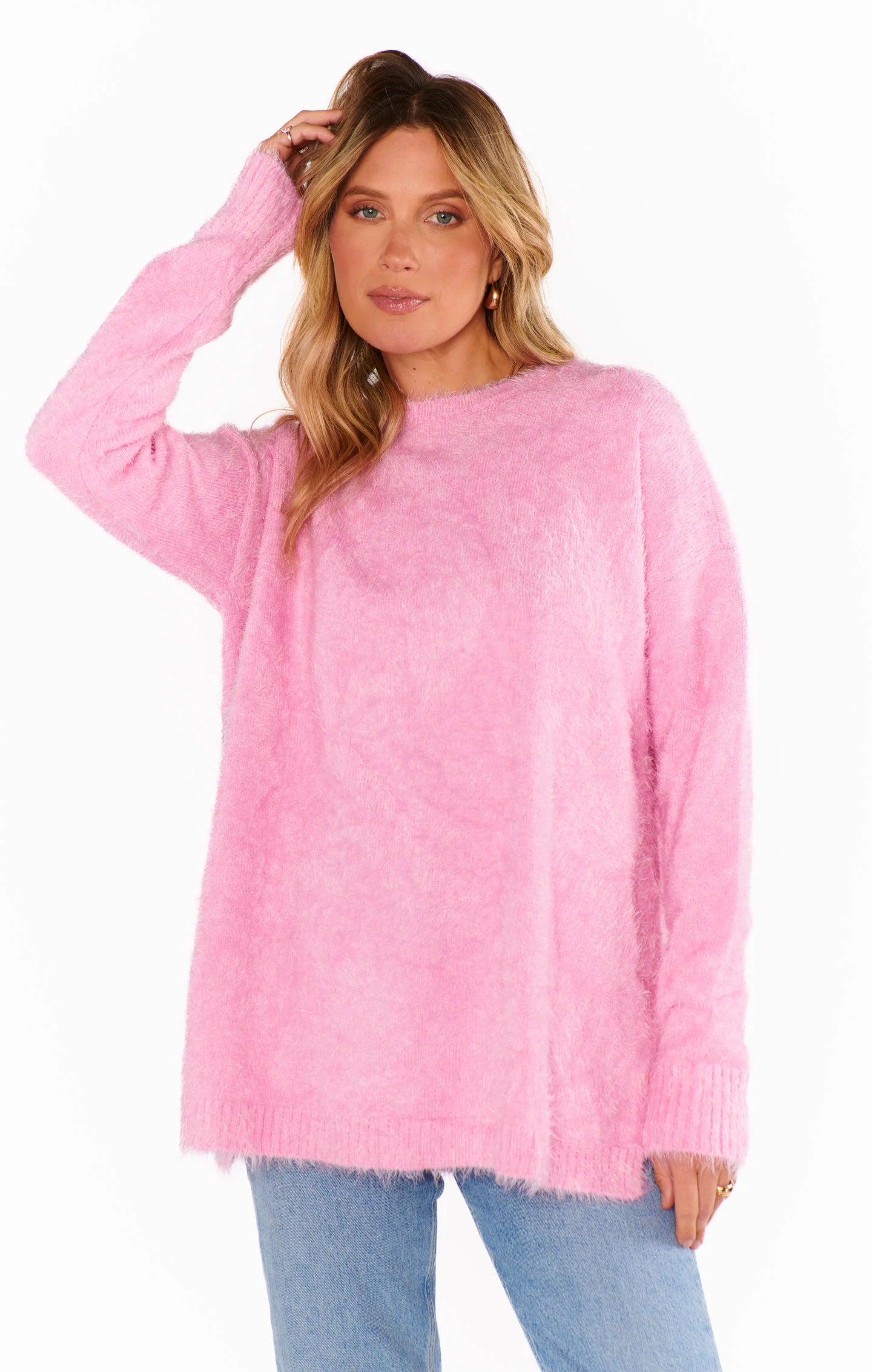 Load image into Gallery viewer, Show Me Your Mumu - Bonfire Sweater Pink Fuzzy
